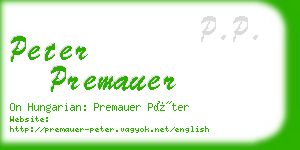 peter premauer business card